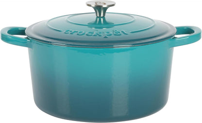 Crock-Pot 3 Quart Enameled Cast Iron Dutch Oven – Aqua CSEL