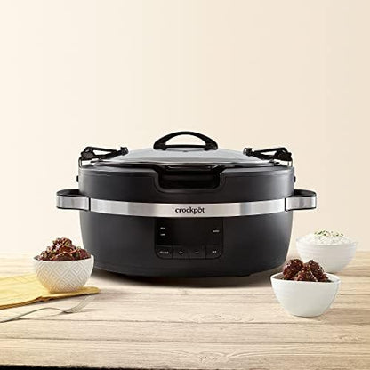 Crock-Pot Thermoshield 6 Quart Slow Cooker with Carry Handles UJBK