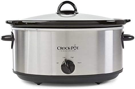 Crock-Pot 7 Quart Oval Manual Slow Cooker – Stainless Steel 4RH8