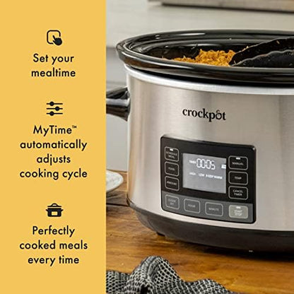 Crock-Pot 7 Quart Portable Programmable Slow Cooker with Timer CS3K
