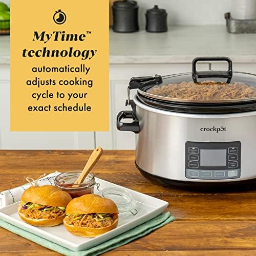 Crock-Pot 7 Quart Portable Programmable Slow Cooker with Timer CS3K