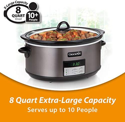 Crock-Pot 8 Quart Programmable Slow Cooker with Auto Warm SFL8