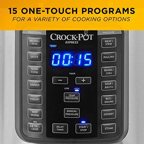 Crock-Pot Express Crisp 8 Quart 10-in-1 Pressure Cooker YVLP