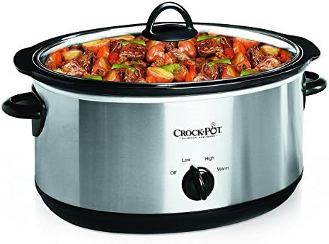 Crock-Pot 7 Quart Oval Manual Slow Cooker – Stainless Steel 4RH8