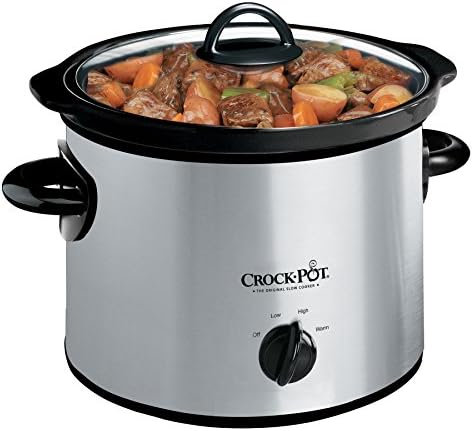 Crock-Pot 3 Quart Manual Slow Cooker – Silver 2WVQ
