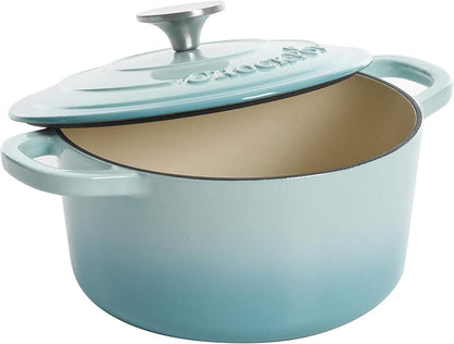 Crock-Pot 3 Quart Enameled Cast Iron Dutch Oven – Aqua CSEL