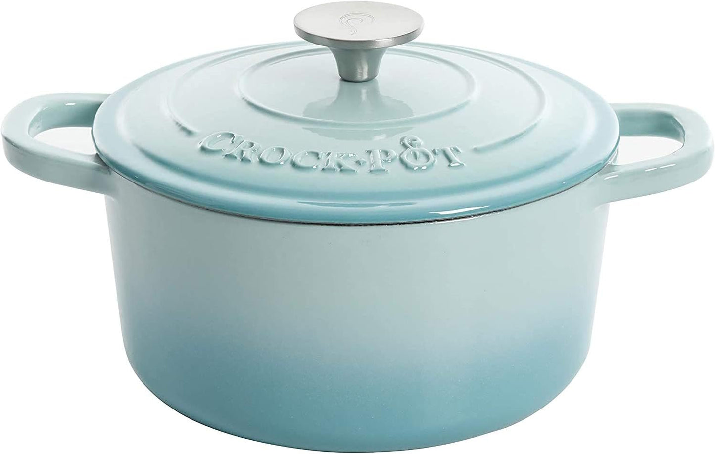 Crock-Pot 3 Quart Enameled Cast Iron Dutch Oven – Aqua CSEL
