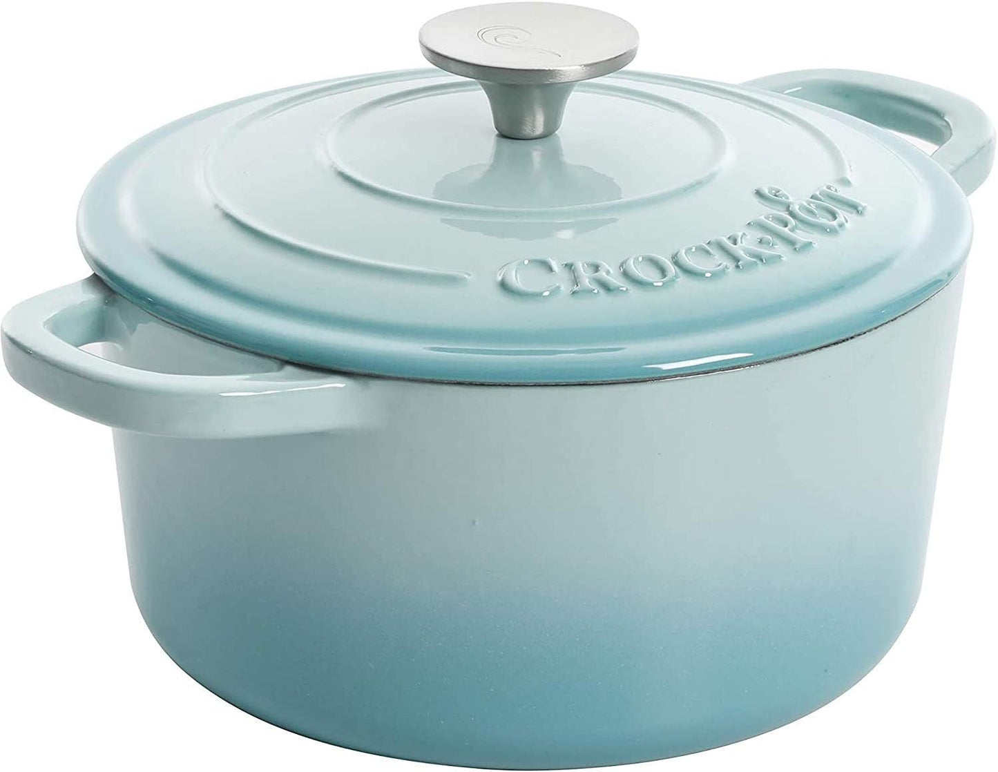 Crock-Pot 3 Quart Enameled Cast Iron Dutch Oven – Aqua CSEL